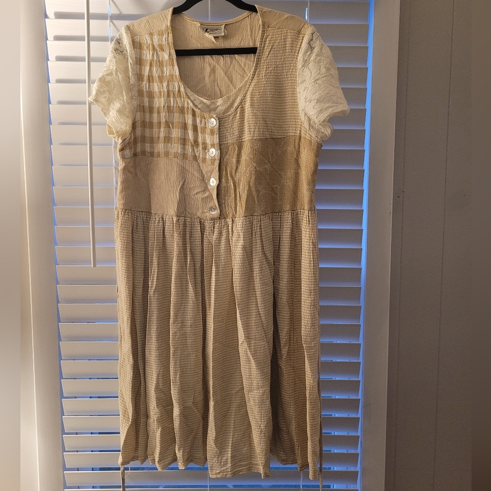 Vintage plaid picnic dress